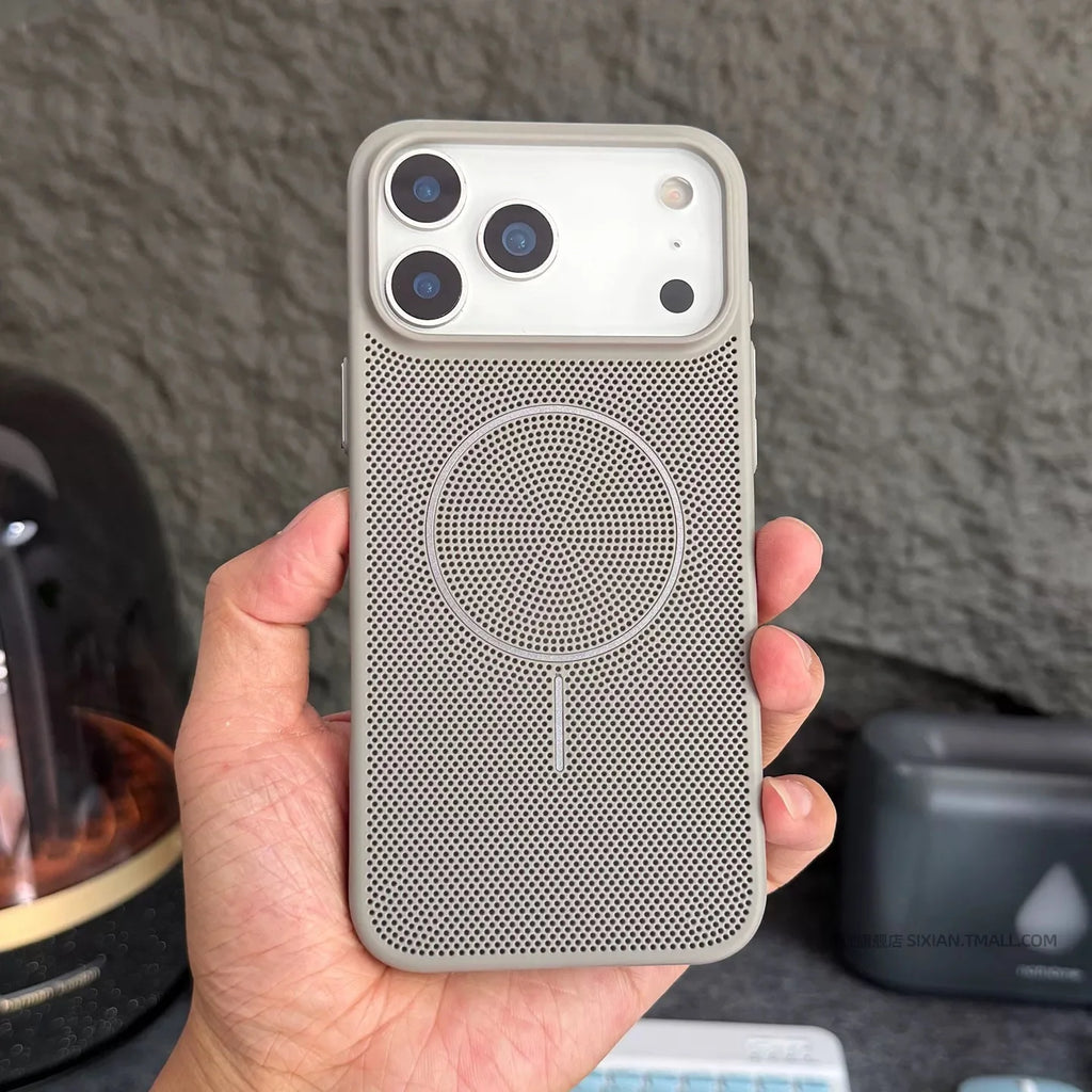 Cooling Hard Case Magnetic Heat Dissipation Breathable Cover iPhone Case
