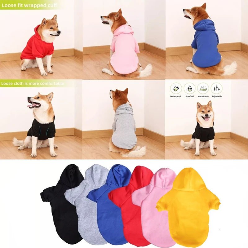 Winter Dog Hoodie Warm Pet Sweatshirt for All Sizes