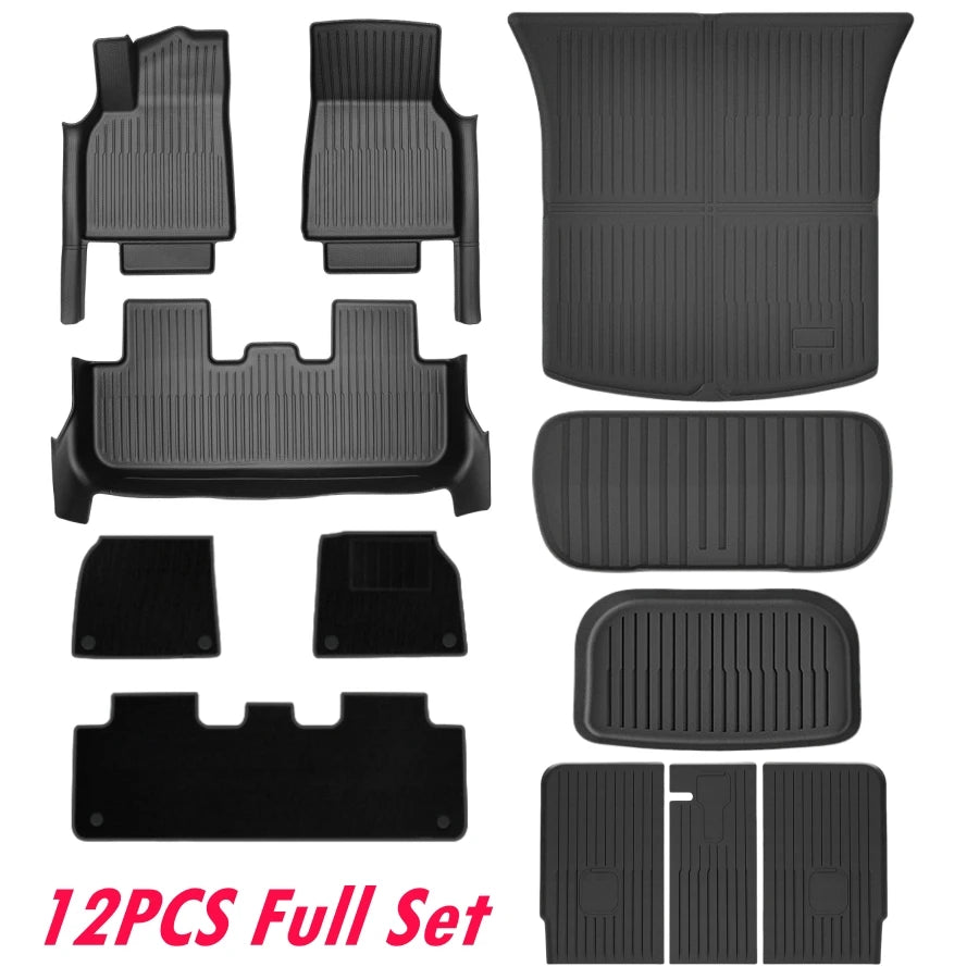 Tesla Model Y Floor Mats 2025–2026 – Custom Fit TPE Full Coverage Waterproof Set