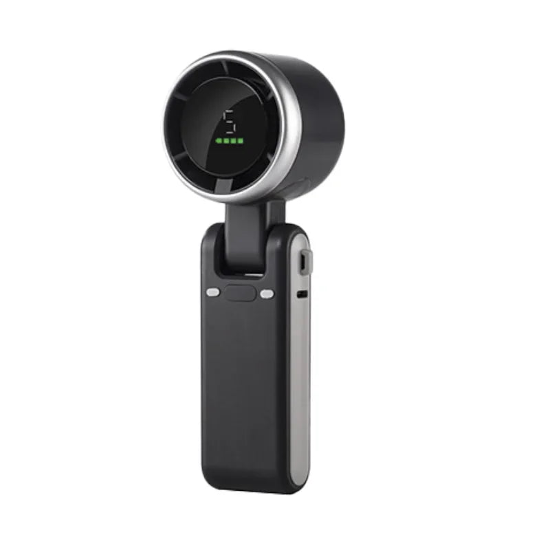 Rechargeable Foldable Mini Fan – Portable Handheld and Desk Fan with Digital Display