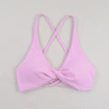 Women Strappy Cross Back Sports Bra Seamless Yoga Gym Fitness Top