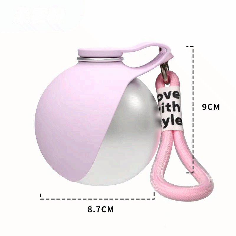 Portable Dog Water Bottle 300ml Folding Drinking Dispenser with Hook