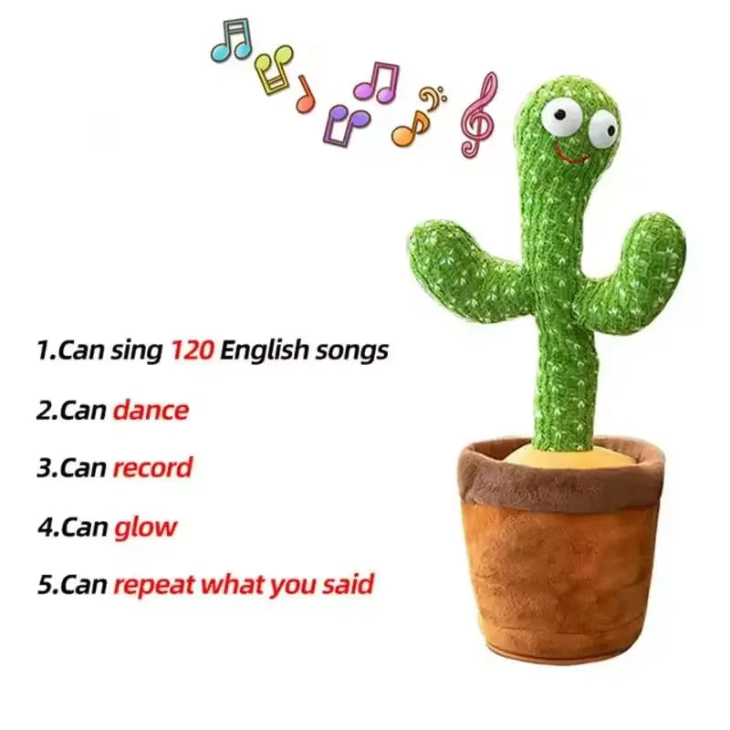 Talking Dancing Cactus Plush Toy with Music