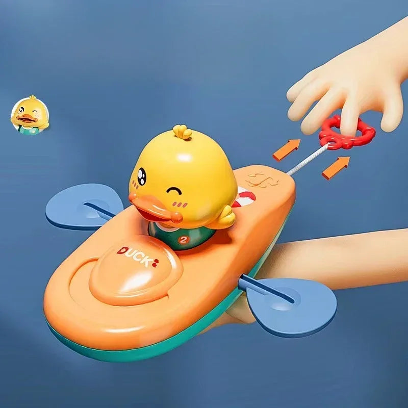 Yellow Duck Kayak Baby Bath Toy for Kids