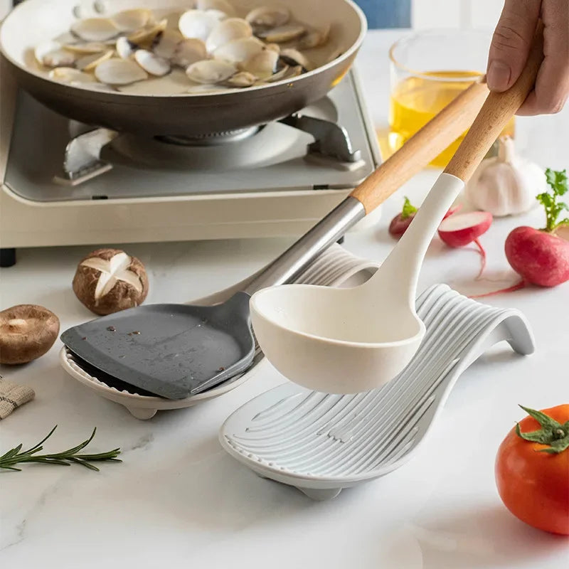 Heat Resistant Silicone Spoon Holder Kitchen Placemat 1pc 4pcs