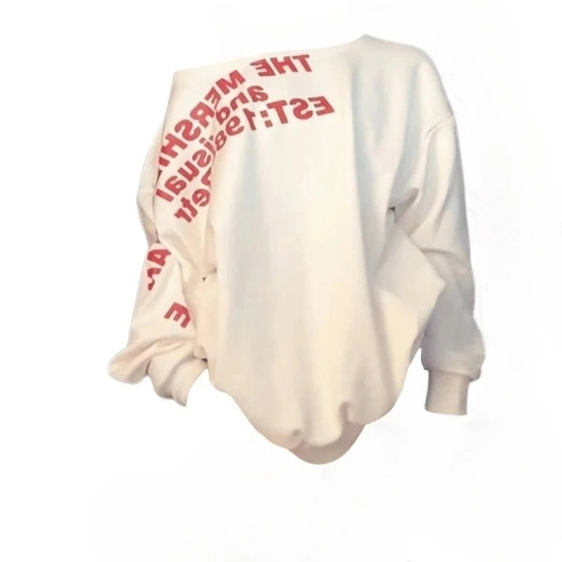Off Shoulder Oversized T Shirt for Women