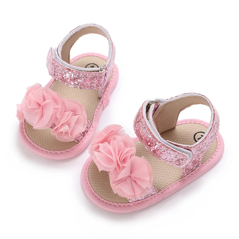 Baby Girl Pink Flat Shoes Soft Sole Lightweight Walking Shoes