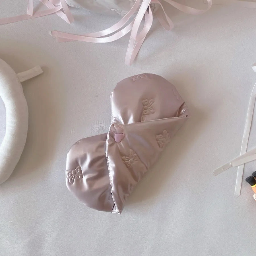 Pink Bow Heart Glasses Pouch PU Leather Eyewear Case