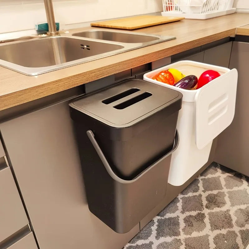 Quiet Close Trash Can 3/5L Sealed Eco Friendly Kitchen Office Bin