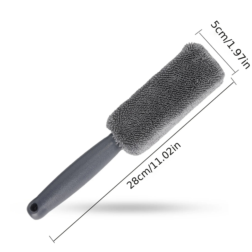 Microfiber Wheel Cleaning Brush – Soft Rim & Tire Cleaner for Deep Car Detailing