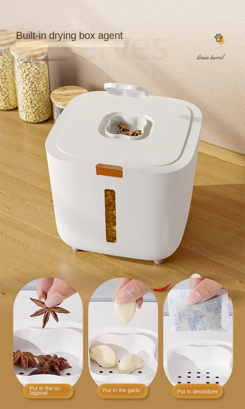 Pet Food Storage Barrel Airtight Moisture Proof Cat Dog Food Container