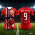 Haaland Norway Team Quick-Dry Soccer Jersey