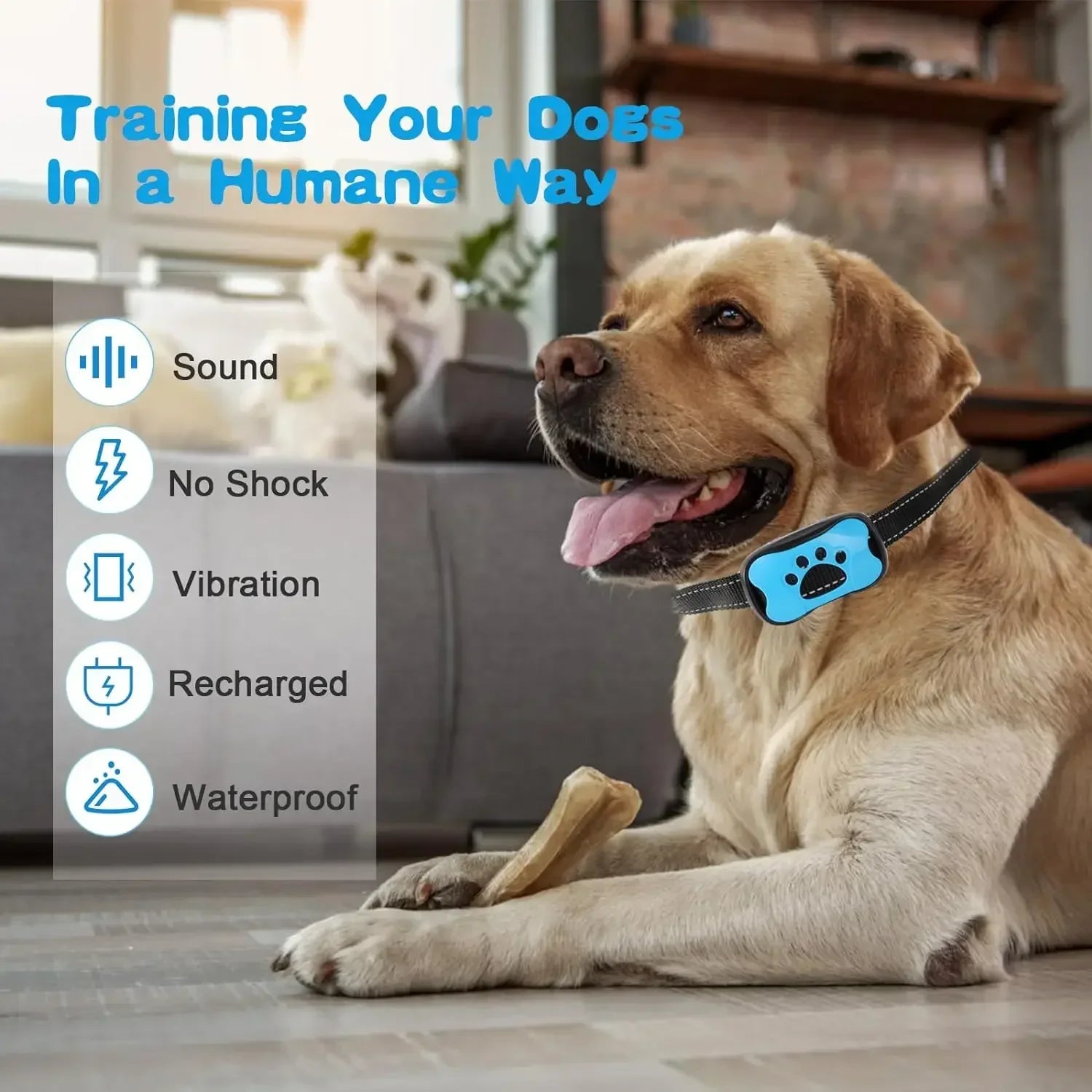 USB Rechargeable Dog Bark Control Training Collar