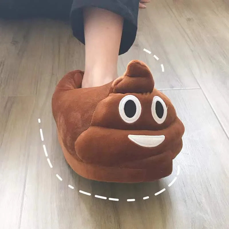 Funny Poop Slippers Plush Indoor Cartoon Slippers Soft Warm Home Shoes
