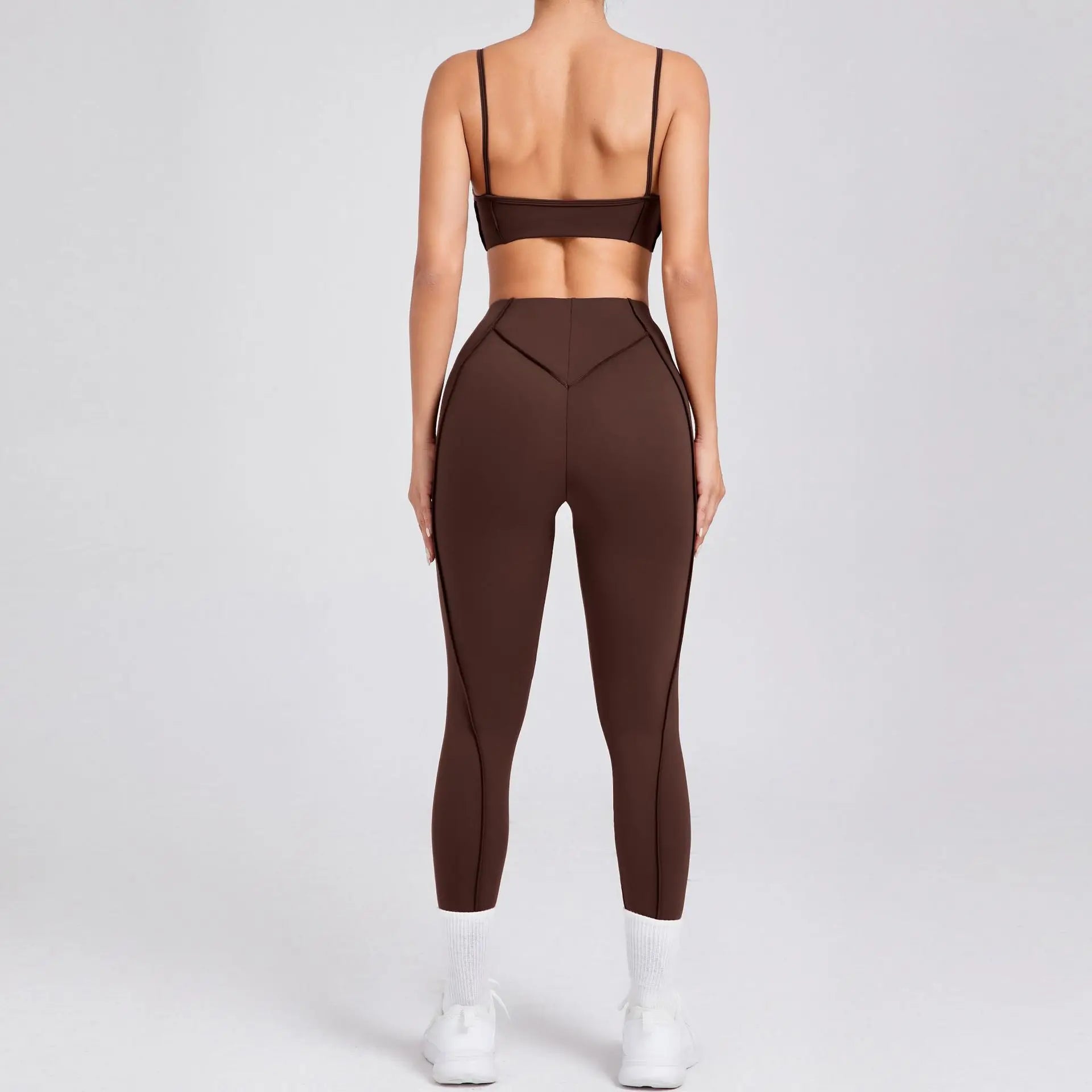 Women Seamless Yoga Set Push Up Sports Bra High Waist Leggings Gym Workout Outfit