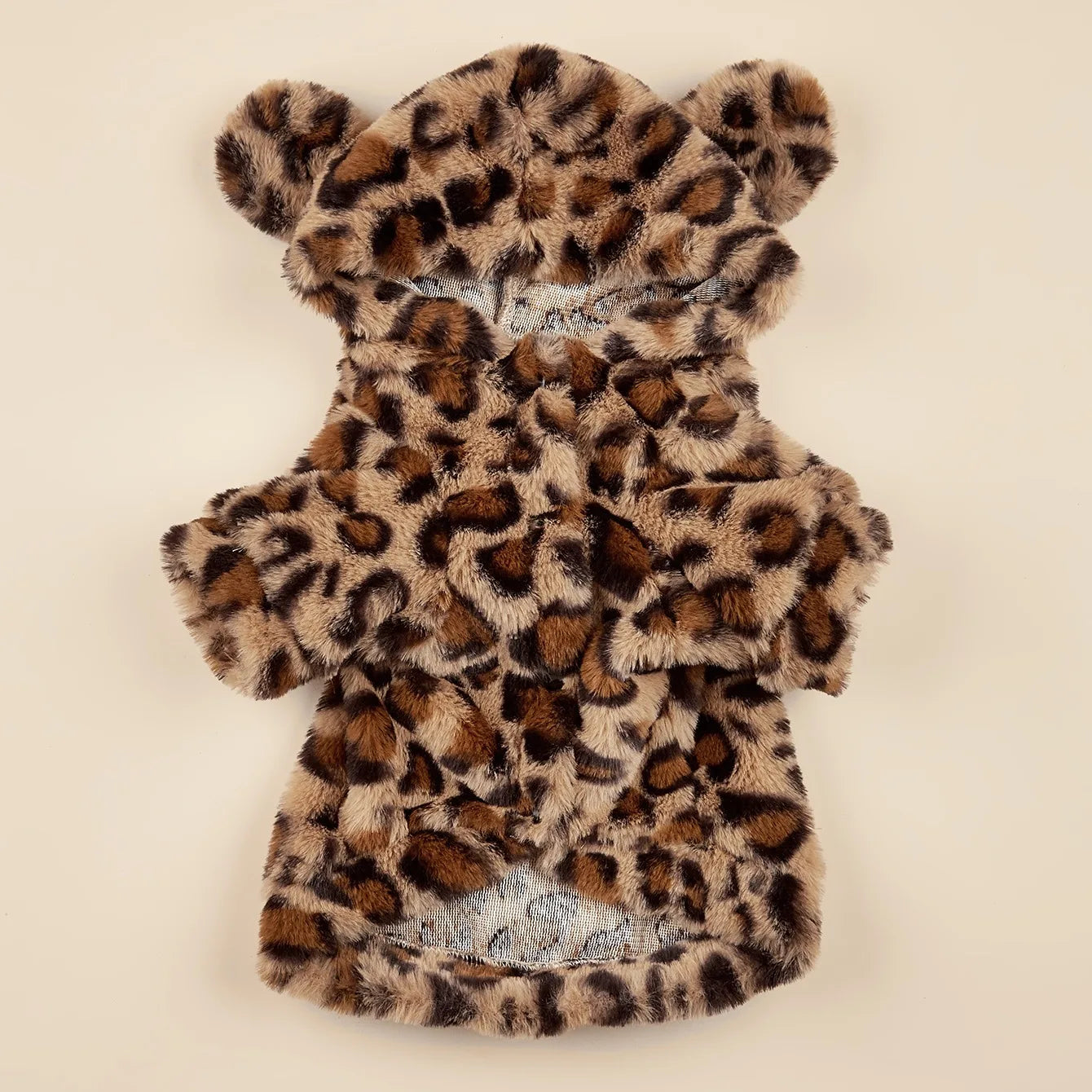 Leopard Dog Hoodie with Ears for Small Medium Dogs