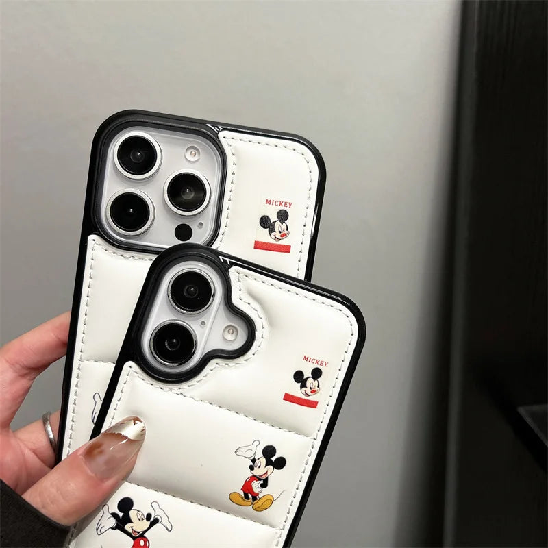 Disney Mickey Mouse Puffer Fabric Shockproof iPhone Case