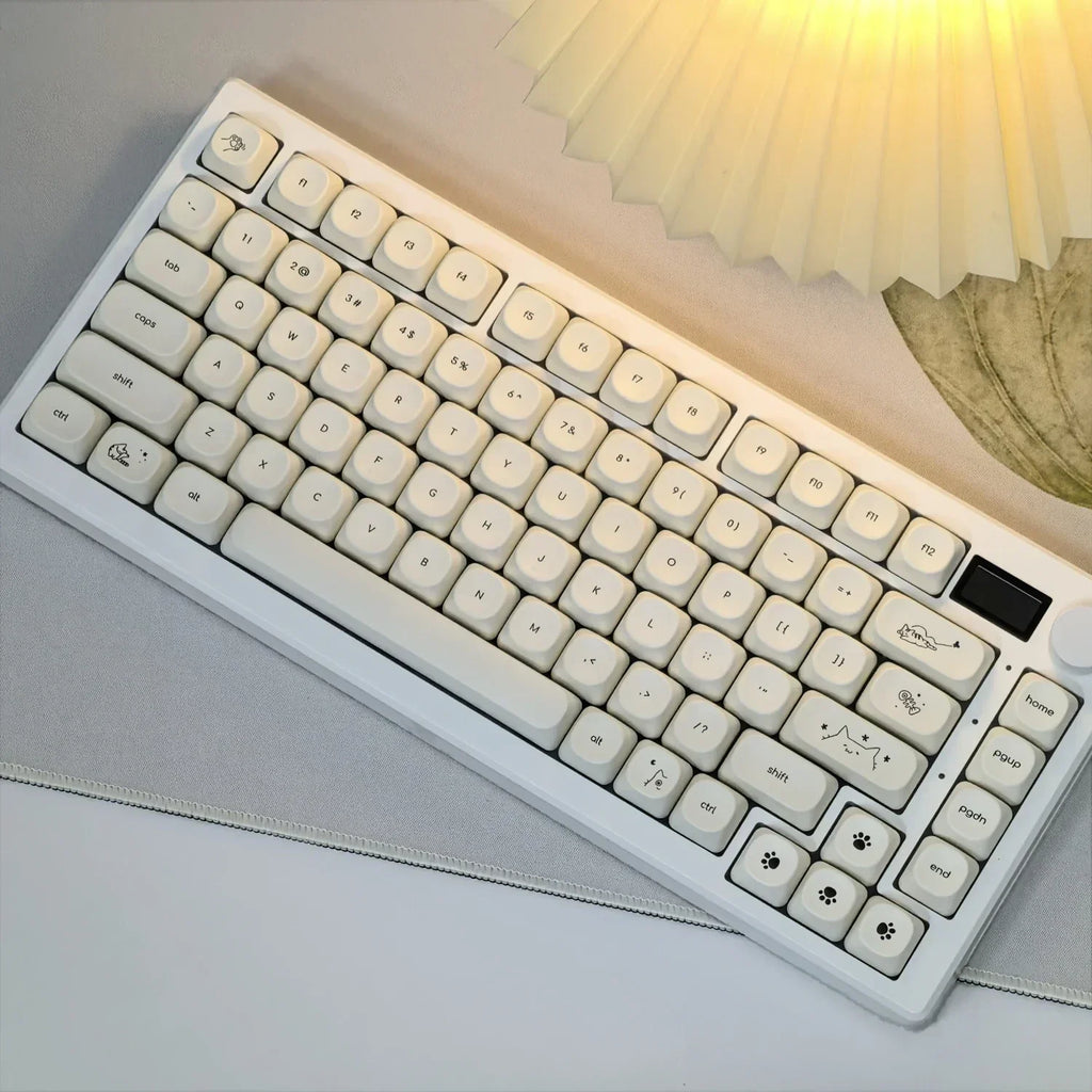 124 Keys Cute Cat PBT Keycaps MOA Profile Mechanical Keyboard Keycap Set