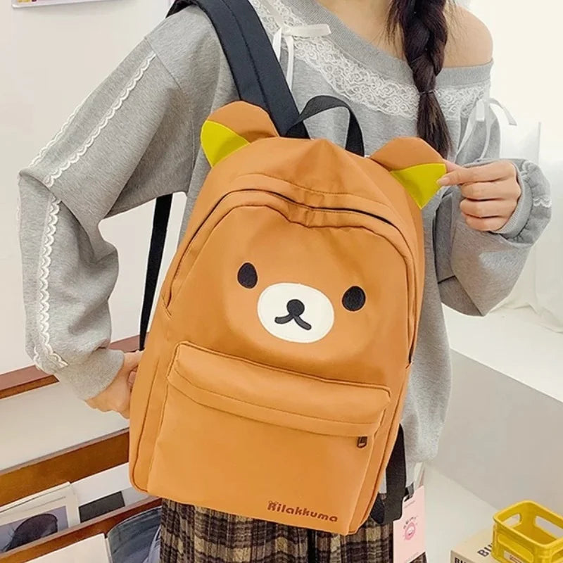 Rilakkuma Bear Large Capacity School Backpack Student Shoulder Bag