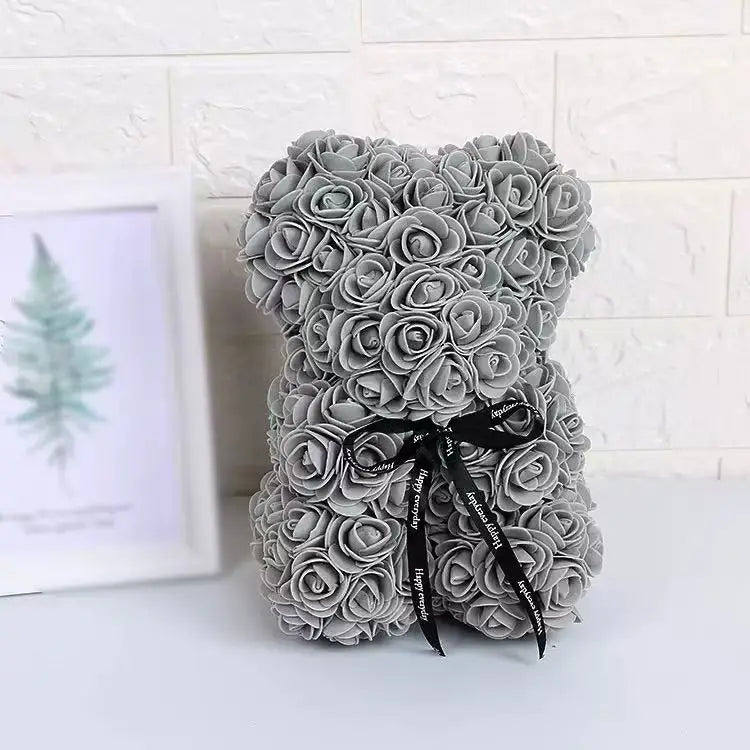 Rose Flower Teddy Bear Gift with Box for Women