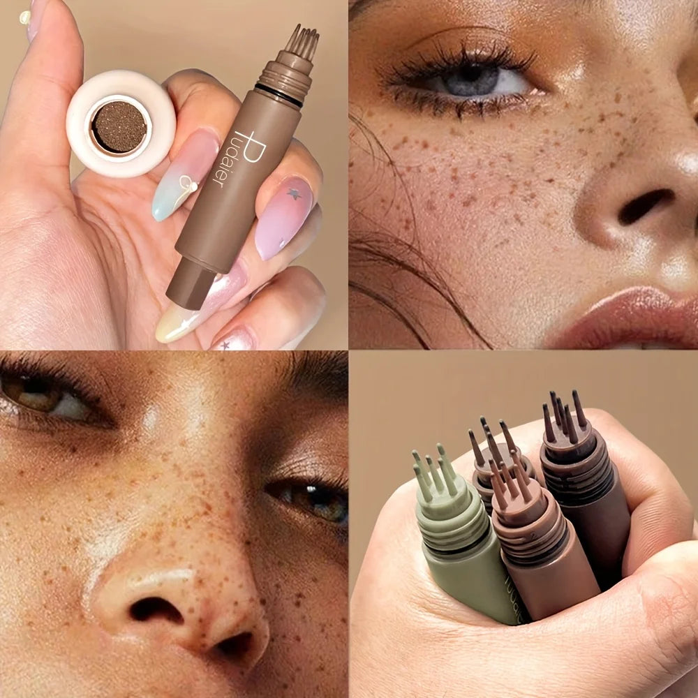 Freckle Stamp Makeup Pen – Natural Fake Freckles Waterproof Long Lasting Beauty Tool