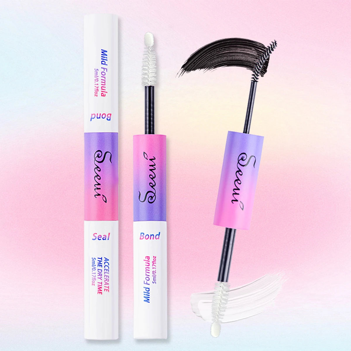 Eyelash Glue & Seal Kit – Strong Hold Lash Bond for Cluster Lashes, Long Lasting & Waterproof