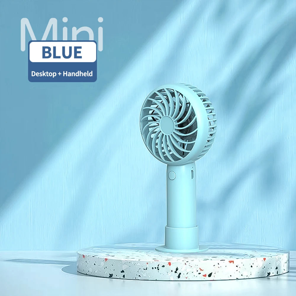 USB Rechargeable Mini Fan – Portable Handheld Cooling Fan with Long Battery Life