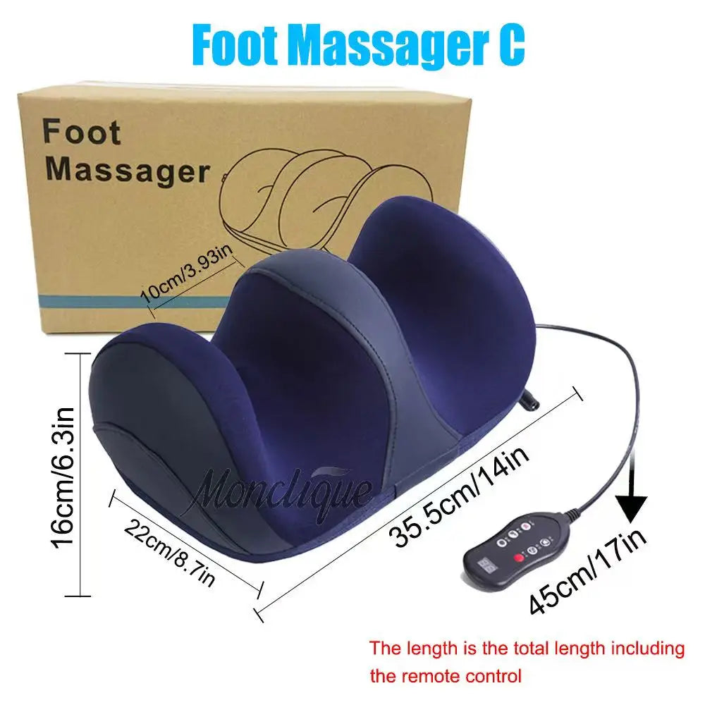 Electric Foot and Calf Massager with Heat Shiatsu Kneading for Relaxation