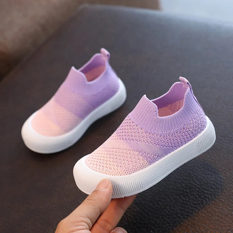 Kids Breathable Mesh Slip On Sneakers Size 20 31