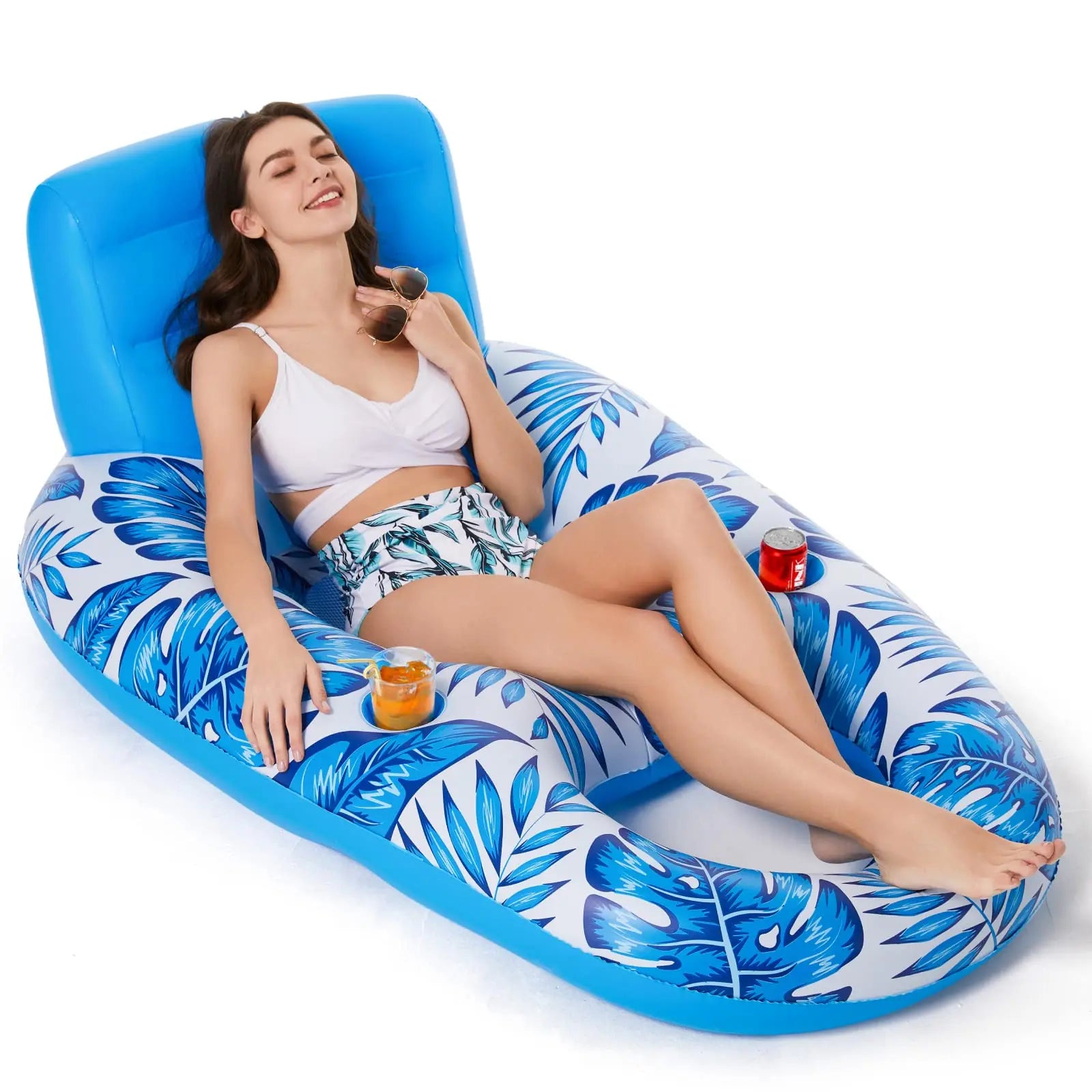 Adult Inflatable Pool Float Lounger Floating Chair for Pool & Lake