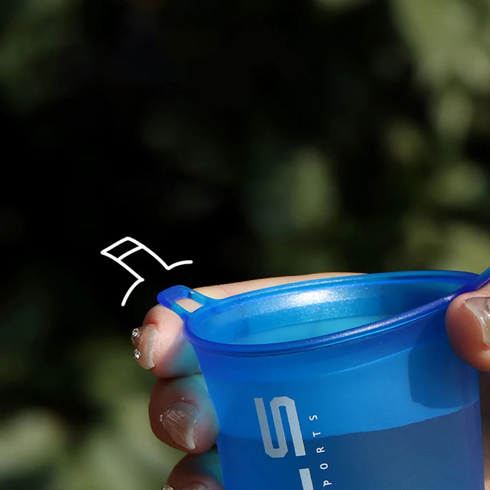 Foldable Sports Water Cup 200ml – Portable Collapsible Running Hiking Travel Cup