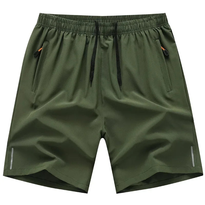 Men Ice Silk Sports Shorts Quick Dry Breathable Gym Running Beach Casual Shorts