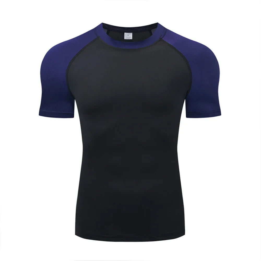 Men Compression Running T Shirt Breathable Gym Training Fitness Tight Sport Tee