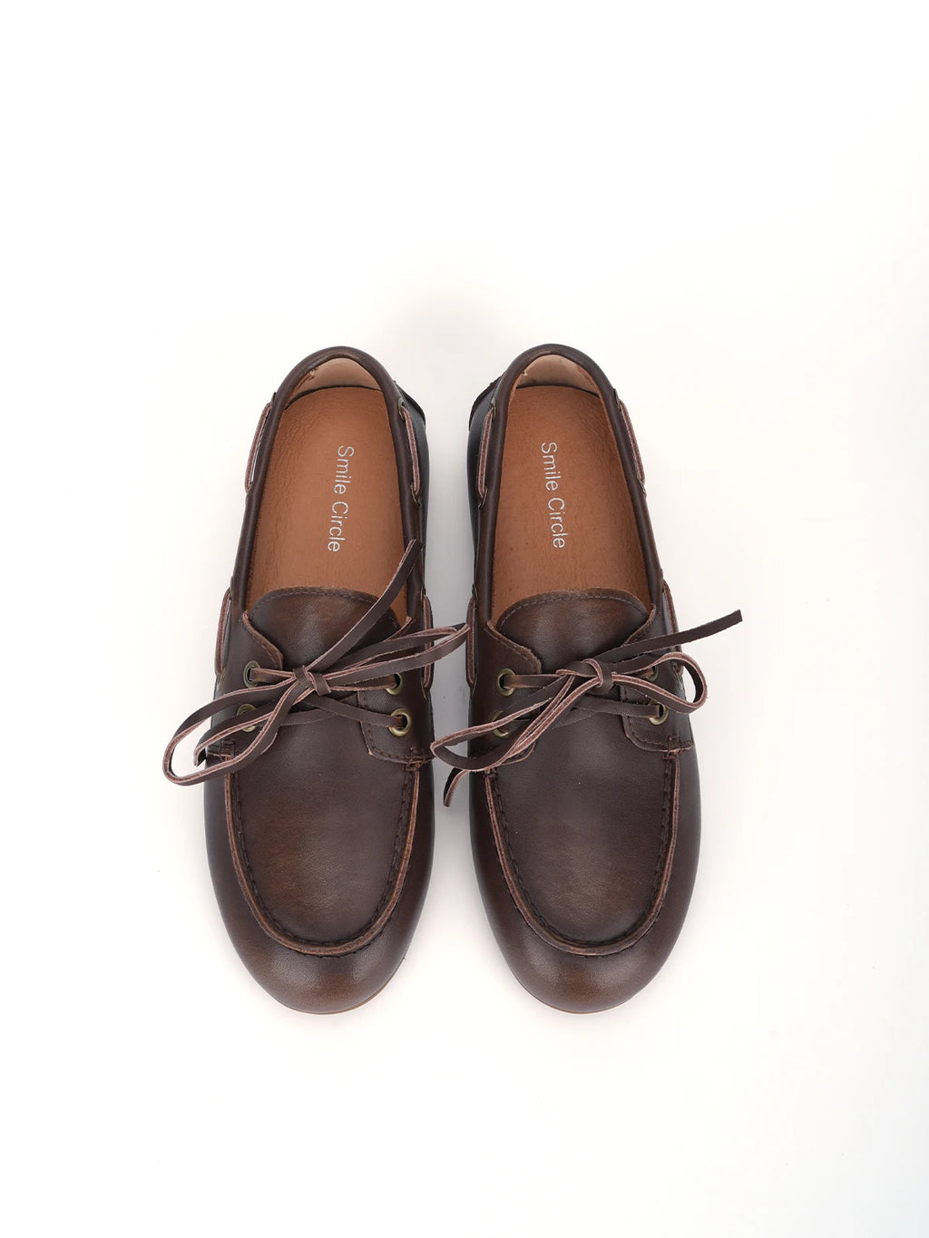 Women Leather Boat Shoes Flats