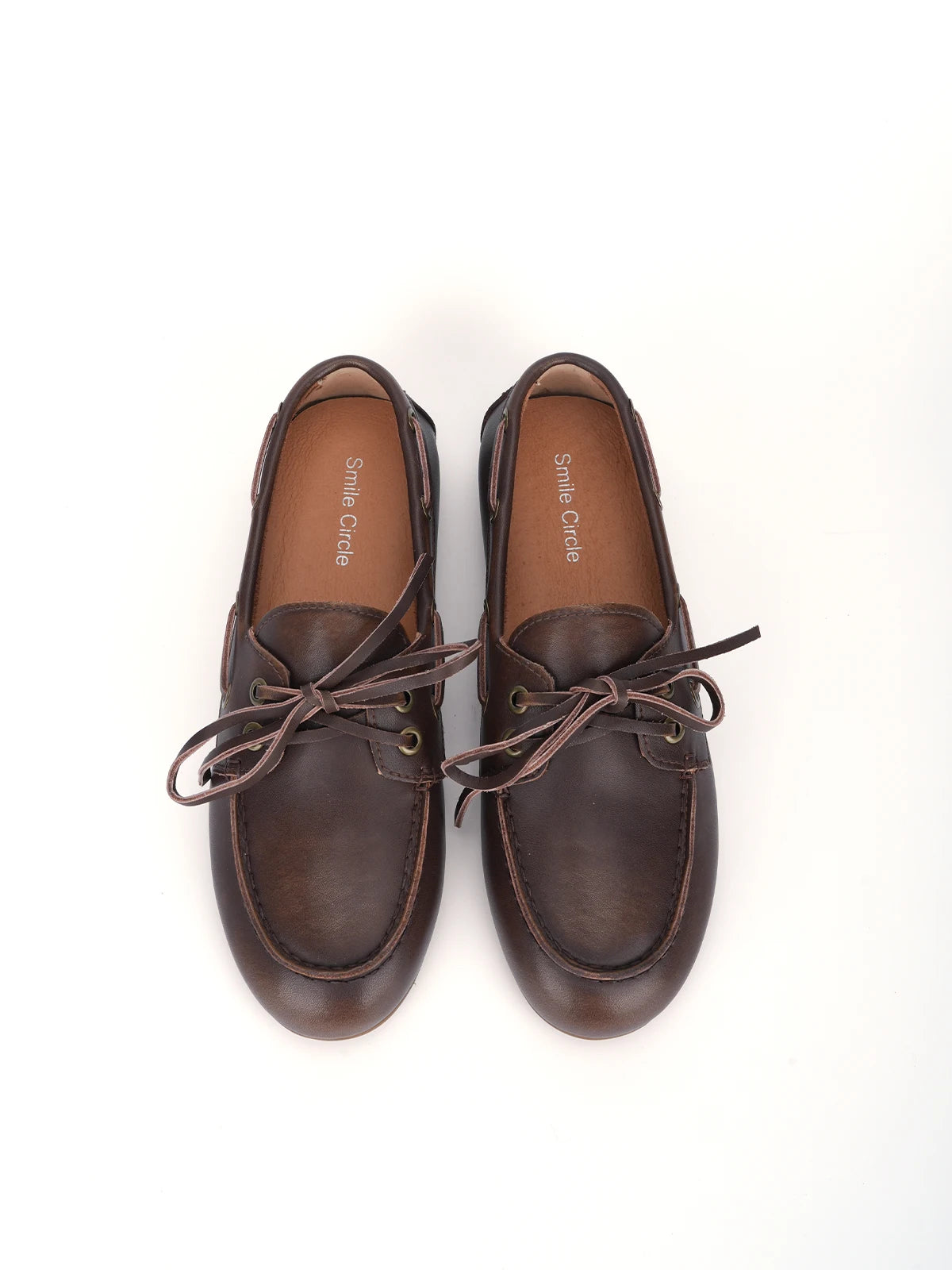 Women Leather Boat Shoes Flats