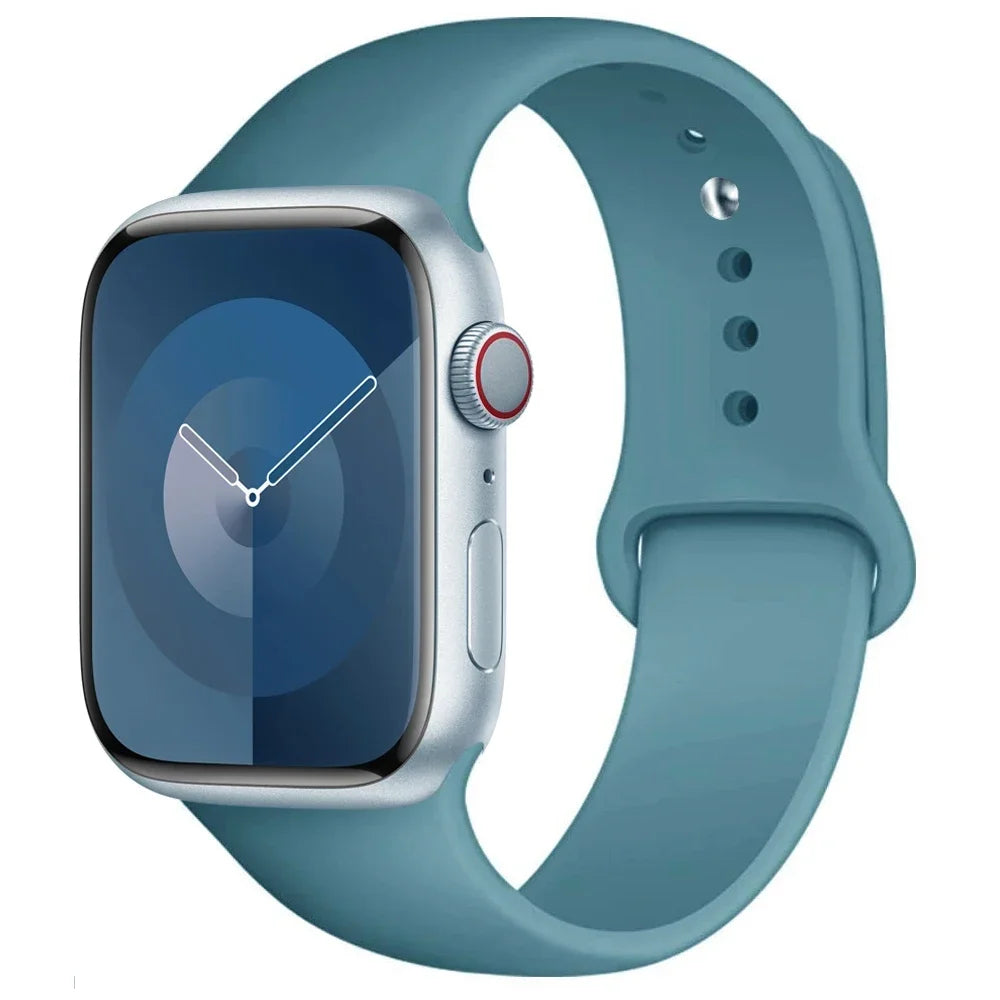 Silicone Apple Watch Band – Sport Strap Replacement for Apple Watch Series 3–9, SE & Ultra