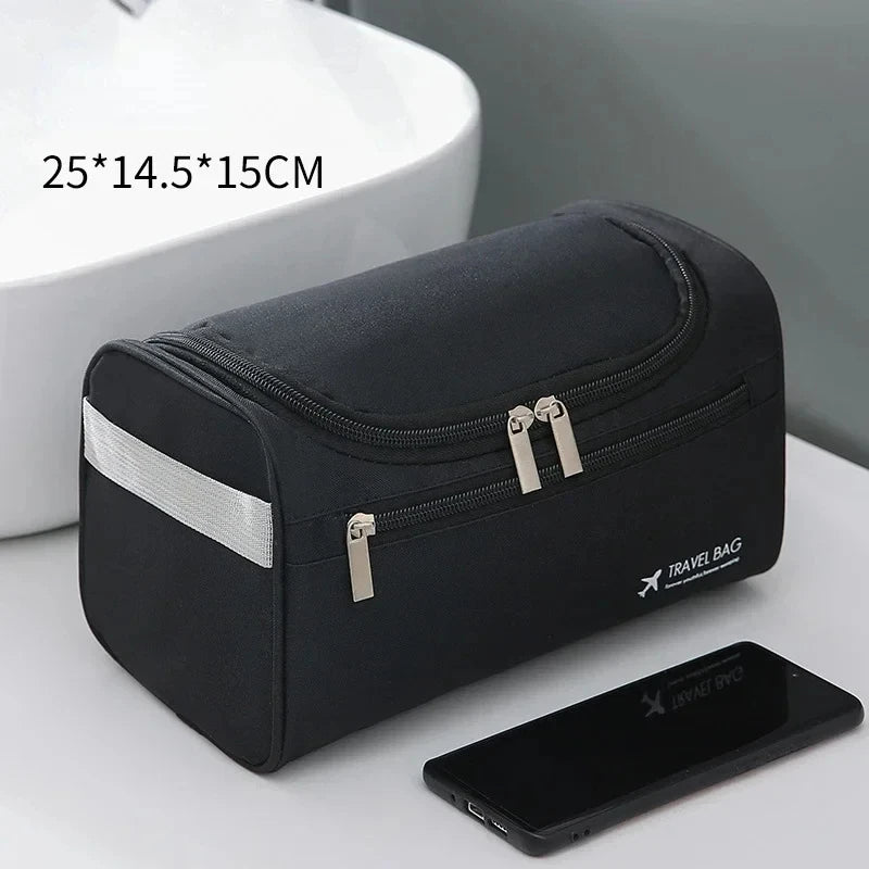Leather Hanging Toiletry Bag Travel Dopp Kit Cosmetic Organizer