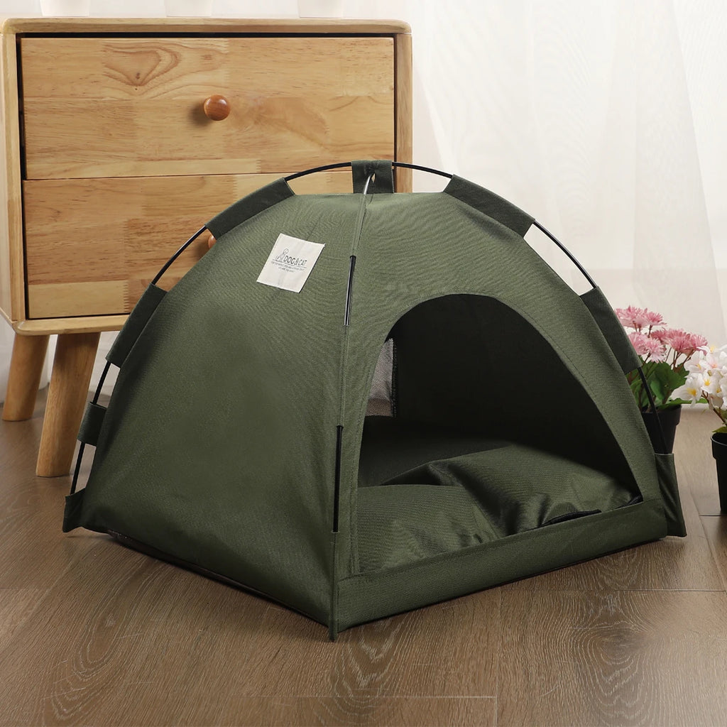 Pet Tent Bed Cat House Clamshell Warm Cushion Winter Kitten Sofa Basket