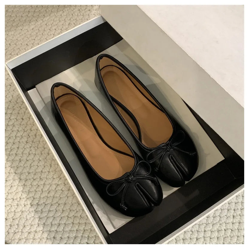 Women Soft Ballet Flats Slip On Loafers Moccasins Bow Knot Casual Shoes