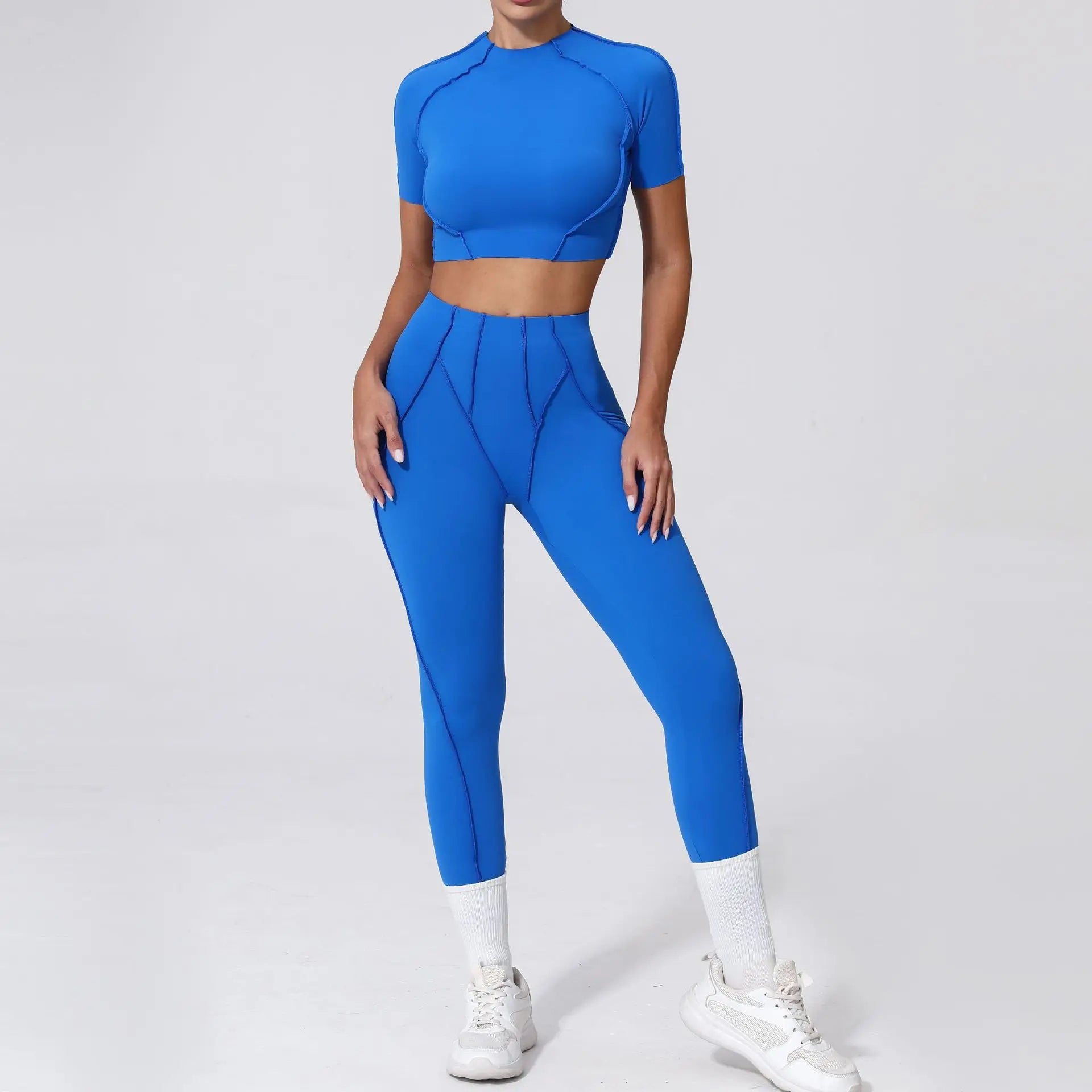 Women Seamless Yoga Set High Waist Hip Lifting Gym Sports Bra & Leggings Suit