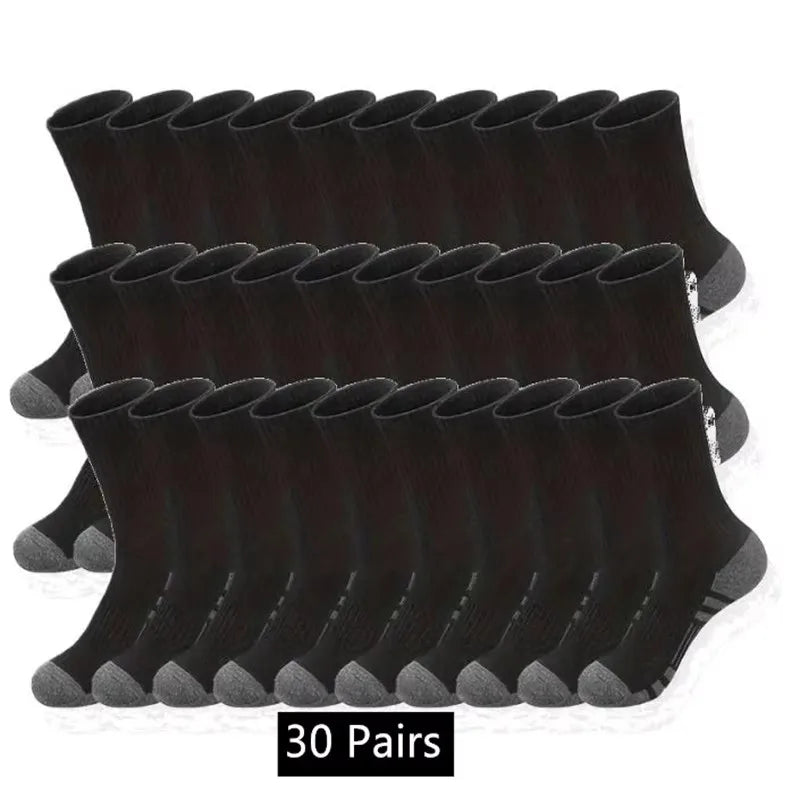 Men Outdoor Gym Socks High Grip Breathable Football Training Sports Socks 6–12 Pairs