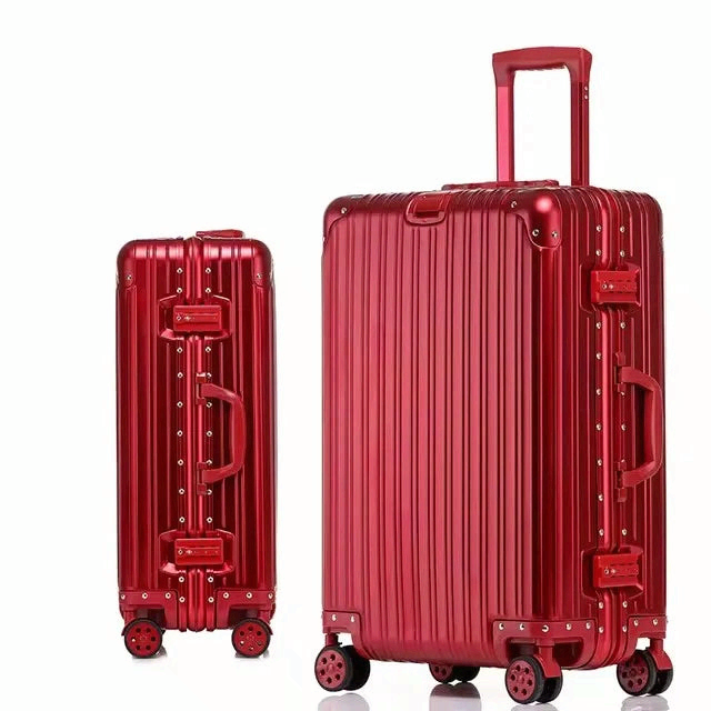 Aluminum Magnesium Alloy Spinner Luggage Travel Suitcase Set