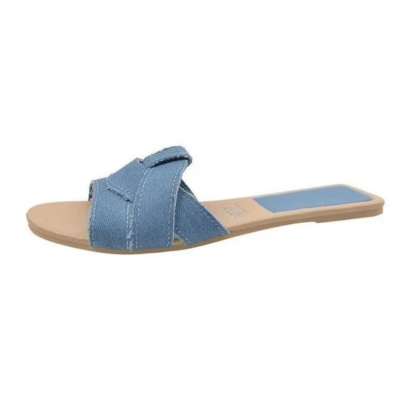 Women Open Toe Slide Sandals Soft Breathable Casual Slippers