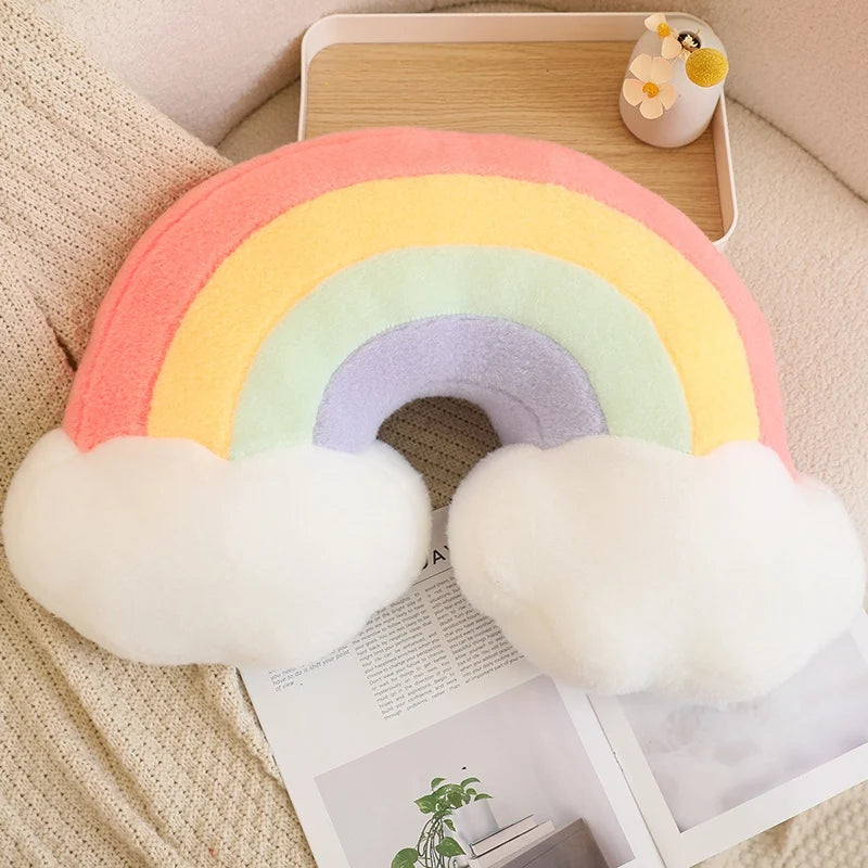 Plush Moon Star Rainbow Cushion Soft Stuffed Cartoon Pillow Home Decor Gift