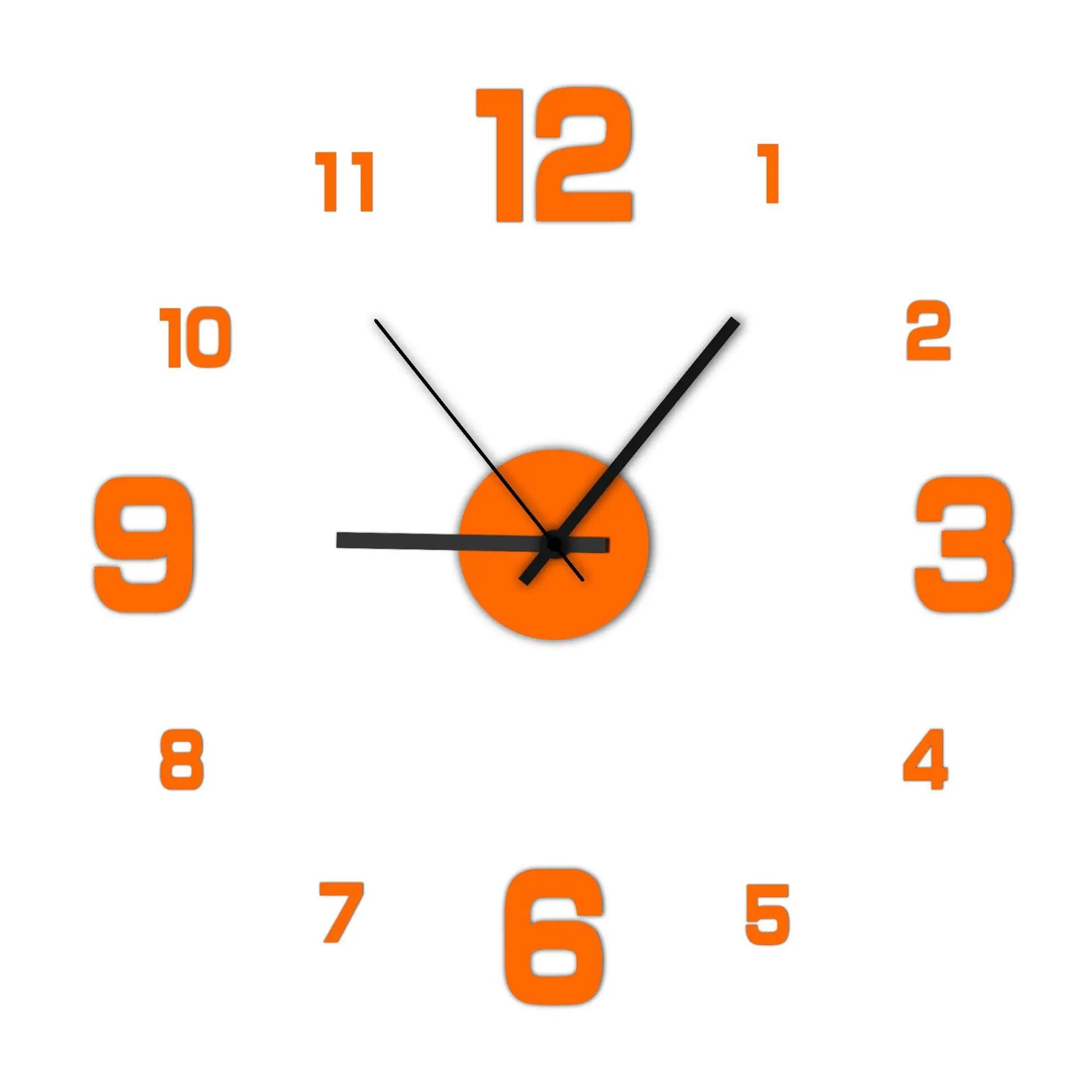 DIY Frameless Wall Clock Large 3D Wall Sticker Modern Home Decor Silent Clock
