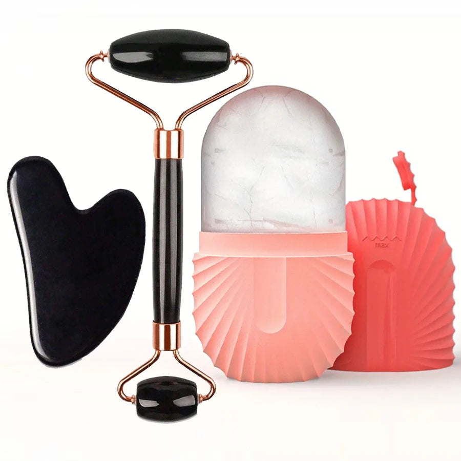 Ice Face Roller Gua Sha Skincare Tool Set