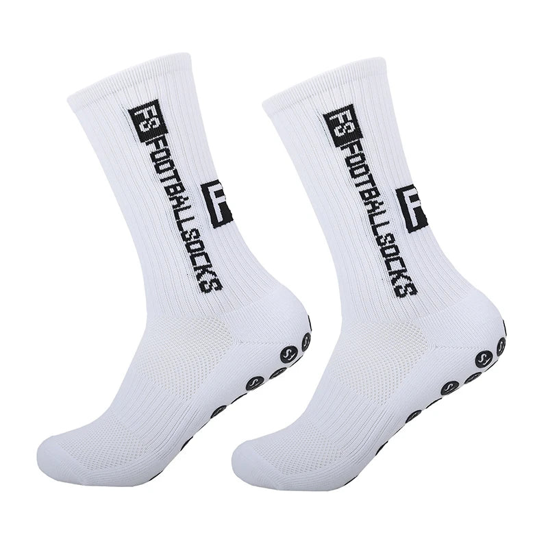 Anti Slip Football Socks Mid Calf Non Slip Grip Socks Men Women Sports Cycling Running Yoga Socks 1 Pair