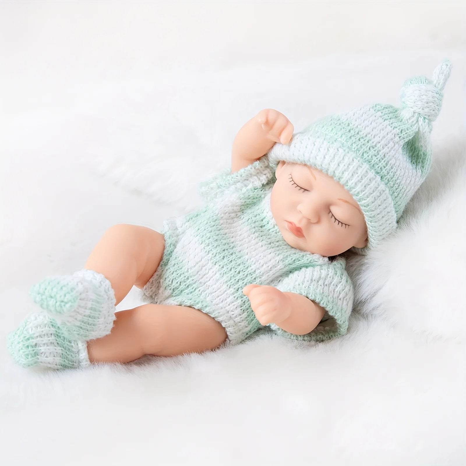 Mini Reborn Sleeping Baby Doll 19cm for Girls Gift