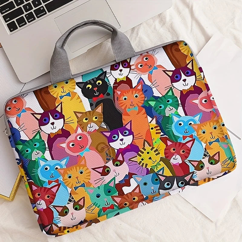 Cartoon Cat Laptop Bag 14 Inch Briefcase Sleeve