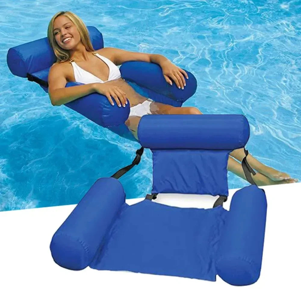 Inflatable Water Hammock Pool Float Lounge Chair 100x120cm